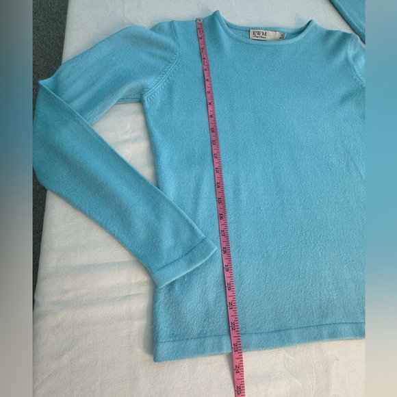 Vintage EWM Pure Classics Crew Neck Blue Small Clueless Academia Old Money - Picture 6 of 9